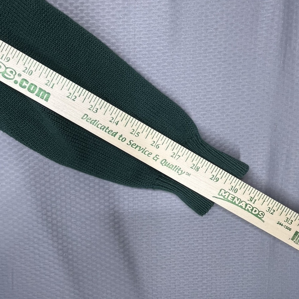 Vintage Lands' End Men's Large Green V-Neck 100% Cotton Sweater Made in USA - Picture 6 of 7